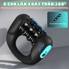 Con lăn massage cầm tay Puli PL-769 - Giảm đau nhức, giãn cơ hiệu quả, 6 con lăn xoay 360 độ, pin sạc, thiết kế nhỏ gọn, sang trọng.