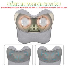 Gối Massage Lưng Cổ Vai Gáy Booster Boluojun BT-30 - Massage Nhiệt Hồng Ngoại, Pin Sạc Tiện Lợi, Thư Giãn Tại Nhà