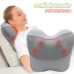Gối Massage Lưng Cổ Vai Gáy Booster Boluojun BT-30 - Massage Nhiệt Hồng Ngoại, Pin Sạc Tiện Lợi, Thư Giãn Tại Nhà