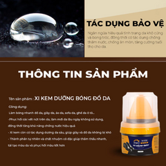 Xi Dưỡng Bóng Giày Da XIMO - Kem Bảo Vệ Da, Dưỡng Ẩm, Tăng Độ Bóng và Chống Thấm Nước, Phục Hồi Da Giày, Sofa, Túi Xách