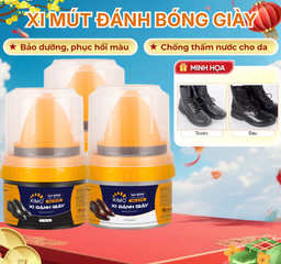 Xi Dưỡng Bóng Giày Da XIMO - Kem Bảo Vệ Da, Dưỡng Ẩm, Tăng Độ Bóng và Chống Thấm Nước, Phục Hồi Da Giày, Sofa, Túi Xách