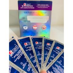 Bộ Dán Trắng Răng Crest 3DWhitestrips - Làm Trắng Đến 18 Cấp Độ, Công Nghệ Bám Chắc, 14 Gói Tại Nhà, Nụ Cười Rạng Rỡ