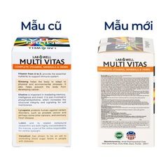 Viên Uống Bổ Sung Vitamin Tổng Hợp Multi Vitas Lab Well 60 Viên - Tăng Cường Sức Đề Kháng, Cải Thiện Năng Lượng, Dinh Dưỡng Toàn Diện