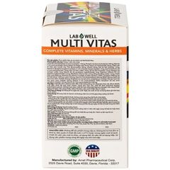 Viên Uống Bổ Sung Vitamin Tổng Hợp Multi Vitas Lab Well 60 Viên - Tăng Cường Sức Đề Kháng, Cải Thiện Năng Lượng, Dinh Dưỡng Toàn Diện