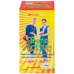 Viên Uống Bổ Sung Vitamin và Khoáng Chất Teens Active - Hỗ Trợ Phát Triển Toàn Diện cho Thanh Thiếu Niên (60 Viên)