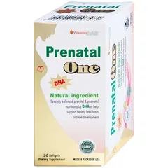 Viên uống Prenatal One - DHA, Vitamin và Khoáng Chất Bổ Sung cho Phụ Nữ Mang Thai và Sau Sinh (30 Viên)
