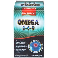 Viên uống Omega 3-6-9 Pharmekal - Hỗ trợ sức khỏe tim mạch, giảm nguy cơ xơ vữa động mạch, 100 viên nang mềm tự nhiên