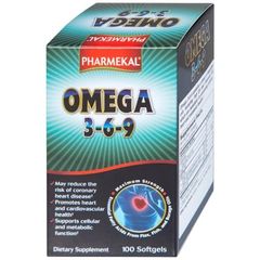 Viên uống Omega 3-6-9 Pharmekal - Hỗ trợ sức khỏe tim mạch, giảm nguy cơ xơ vữa động mạch, 100 viên nang mềm tự nhiên