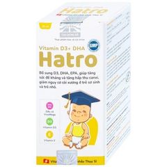 Dung dịch bổ sung Vitamin D3 + DHA Hatro (20ml) - Tăng đề kháng, giảm còi xương, phát triển xương chắc khỏe cho trẻ nhỏ