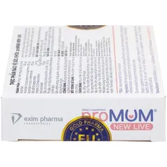 Viên uống proMUM New Live bổ sung Acid Folic và Sắt cho phụ nữ mang thai và cho con bú - 30 viên dinh dưỡng thiết yếu cho mẹ và bé