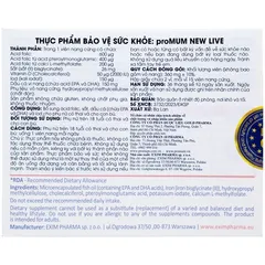 Viên uống proMUM New Live bổ sung Acid Folic và Sắt cho phụ nữ mang thai và cho con bú - 30 viên dinh dưỡng thiết yếu cho mẹ và bé