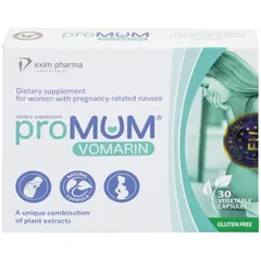 Viên uống proMUM Vomarin giảm buồn nôn cho phụ nữ mang thai và hỗ trợ tăng tiết sữa mẹ - Bổ sung dinh dưỡng cho mẹ bầu và bé yêu