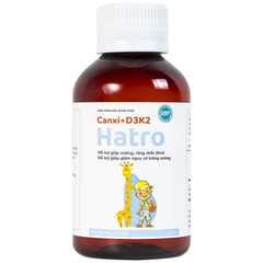 Siro Bổ Sung Canxi + D3K2 Hatro 120ml - Giúp Xương Răng Chắc Khỏe, Dinh Dưỡng Thiết Yếu Cho Trẻ Em và Phụ Nữ Có Thai