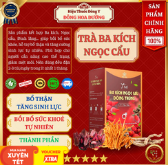 TRÀ THẢO MỘC Ba Kích Ngọc Cẩu Đông Trùng 7 Vị túi lọc trà 30 gói/60 gói (  phong độ phái mạnh )