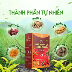 TRÀ THẢO MỘC Ba Kích Ngọc Cẩu Đông Trùng 7 Vị túi lọc trà 30 gói/60 gói (  phong độ phái mạnh )