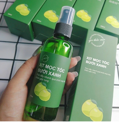 Xịt mọc tóc bưởi xanh 100ml - Tinh dầu tự nhiên giúp kích thích mọc tóc, ngăn rụng tóc, phục hồi hư tổn, dưỡng tóc chắc khỏe, mềm mượt