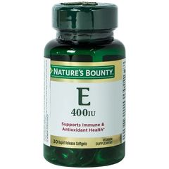 Viên uống Vitamin E 400IU Nature's Bounty (30 viên) - Hỗ trợ chống lão hóa da, đẹp tóc, tăng cường sức khỏe toàn diện