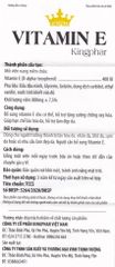Viên uống Vitamin E Kingphar 400 IU - Bổ sung vitamin E hỗ trợ chống oxy hóa và làm đẹp da (4 vỉ x 10 viên)