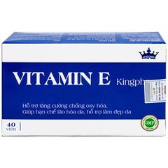 Viên uống Vitamin E Kingphar 400 IU - Bổ sung vitamin E hỗ trợ chống oxy hóa và làm đẹp da (4 vỉ x 10 viên)