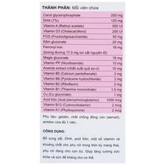 Viên uống bổ sung sắt, DHA, acid folic MaxPremum Naga Plus Vesta cho phụ nữ mang thai & cho con bú - 30 viên hỗ trợ sức khỏe mẹ & bé