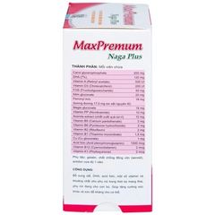 Viên uống bổ sung sắt, DHA, acid folic MaxPremum Naga Plus Vesta cho phụ nữ mang thai & cho con bú - 30 viên hỗ trợ sức khỏe mẹ & bé