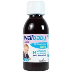 Siro Bổ Sung Vitamin và Khoáng Chất Wellbaby Multi-Vitamin Liquid 150ml - Hỗ Trợ Phát Triển Toàn Diện cho Trẻ Từ 6 Tháng Đến 4 Tuổi