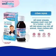 Siro Bổ Sung Vitamin và Khoáng Chất Wellbaby Multi-Vitamin Liquid 150ml - Hỗ Trợ Phát Triển Toàn Diện cho Trẻ Từ 6 Tháng Đến 4 Tuổi