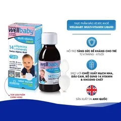 Siro Bổ Sung Vitamin và Khoáng Chất Wellbaby Multi-Vitamin Liquid 150ml - Hỗ Trợ Phát Triển Toàn Diện cho Trẻ Từ 6 Tháng Đến 4 Tuổi