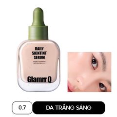 Kem Nền Căng Bóng Glamrr Q Daily SkinTint Serum Vegan Foundation SPF50 30ML - Da Glowy Tự Nhiên, Dưỡng Da và Chống Nắng