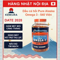 Dầu Cá Hồi Pure Alaska Omega 3 Nhật Bản - 540 Viên - Bổ Sung Omega-3, Tốt Cho Tim Mạch & Chức Năng Não Bộ