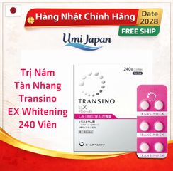 Viên Uống Giảm Nám Tàn Nhang Transino EX Whitening Nhật Bản - Hỗ Trợ Làm Sáng Da & Đều Màu - 240 Viên