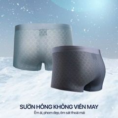 Quần lót nam BOLDMAN thun lạnh mềm mại, thoáng khí, thiết kế boxer lưới - Chất liệu polyamide + spandex, đa màu sắc M-XXL