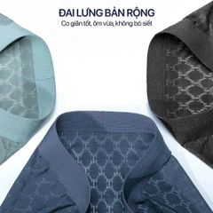 Quần lót nam BOLDMAN thun lạnh mềm mại, thoáng khí, thiết kế boxer lưới - Chất liệu polyamide + spandex, đa màu sắc M-XXL