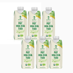 Combo 6 Hộp Mật Hoa Dừa Tươi Organic Sokfarm 330ml