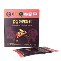 Nước Hồng Sâm Macca HG Bio Ginseng King 20 Gói x 70ml - Thức Uống Bổ Sung Dinh Dưỡng Tiện Lợi Từ Hàn Quốc, Tăng Cường Sức Khỏe
