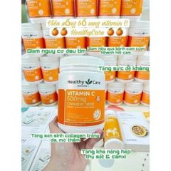 Viên Nhai Healthy Care Vitamin C 500mg - Tăng Cường Sức Đề Kháng, Làm Sáng Da, Mờ Thâm Nám - 500 Viên Nội Địa Úc