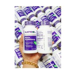 Viên Uống Hỗ Trợ Mọc Tóc Và Chống Rụng Tóc Natrol Biotin 10,000mcg Hộp 100 Viên