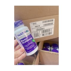 Viên Uống Hỗ Trợ Mọc Tóc Và Chống Rụng Tóc Natrol Biotin 10,000mcg Hộp 100 Viên