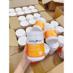 Viên Nhai Healthy Care Vitamin C 500mg - Tăng Cường Sức Đề Kháng, Làm Sáng Da, Mờ Thâm Nám - 500 Viên Nội Địa Úc