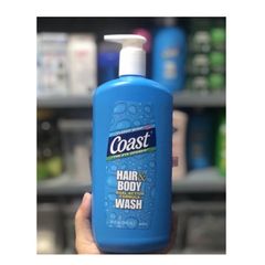 Sữa tắm gội Coast Mỹ 2in1 Hair And Body 946ml chai vòi dành cho Nam và Nữ