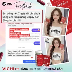 VICHI++ tặng kèm khoá cân viên uống giảm cân cấp tốc nhanh an toàn chính hãng hộp 30 viên