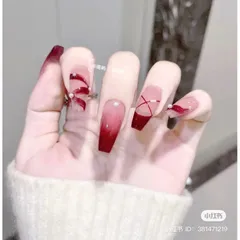 Nailbox thiết kế cao cấp, móng úp nail box thiết kế móng tay giả phong cách Hàn Quốc nhà Tú Quyên Beauty