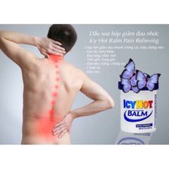 Dầu nóng ICY HOT BALM PAIN RELIEVING - Giảm đau cơ, viêm khớp, nóng lạnh dễ chịu - Sản phẩm chăm sóc sức khỏe từ Mỹ