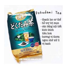 Trà Diếp Cá ORIHIRO Detox Giảm Mụn Dokudami Nhật Bản - Túi Lớn 60 Gói Pha Trà Tự Nhiên Hỗ Trợ Làm Đẹp