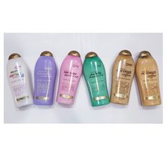 Sữa Tắm Tẩy Tế Bào Chết OGX Shea Soft & Smooth 577ml - Dưỡng Ẩm Da Mềm Mại, Hương Cà Phê & Dầu Dừa, Made in USA