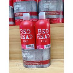 Bộ Dầu Gội Xả Bed Head Tigi Đỏ 750ml - Phục Hồi Tóc Hư Tổn Cấp Độ 3, Dưỡng Ẩm và Bảo Vệ Tóc Khỏe Mạnh