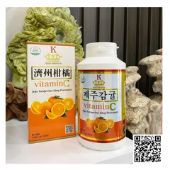Viên Ngậm Vitamin C vị quýt vita premium jeju hàn quốc, hộp 510gr - Bổ sung Vitamin C Jeju chính hãng mẫu mới
