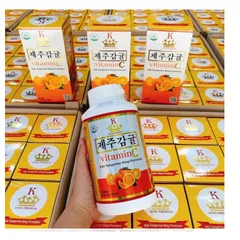 Viên Ngậm Vitamin C vị quýt vita premium jeju hàn quốc, hộp 510gr - Bổ sung Vitamin C Jeju chính hãng mẫu mới