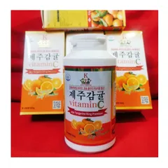Viên Ngậm Vitamin C vị quýt vita premium jeju hàn quốc, hộp 510gr - Bổ sung Vitamin C Jeju chính hãng mẫu mới