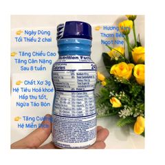 Thùng 24 chai Sữa Nước Pediasure Mỹ Optigro Vani Dâu Socola DHA Chất Xơ Fiber Lutein 237mL